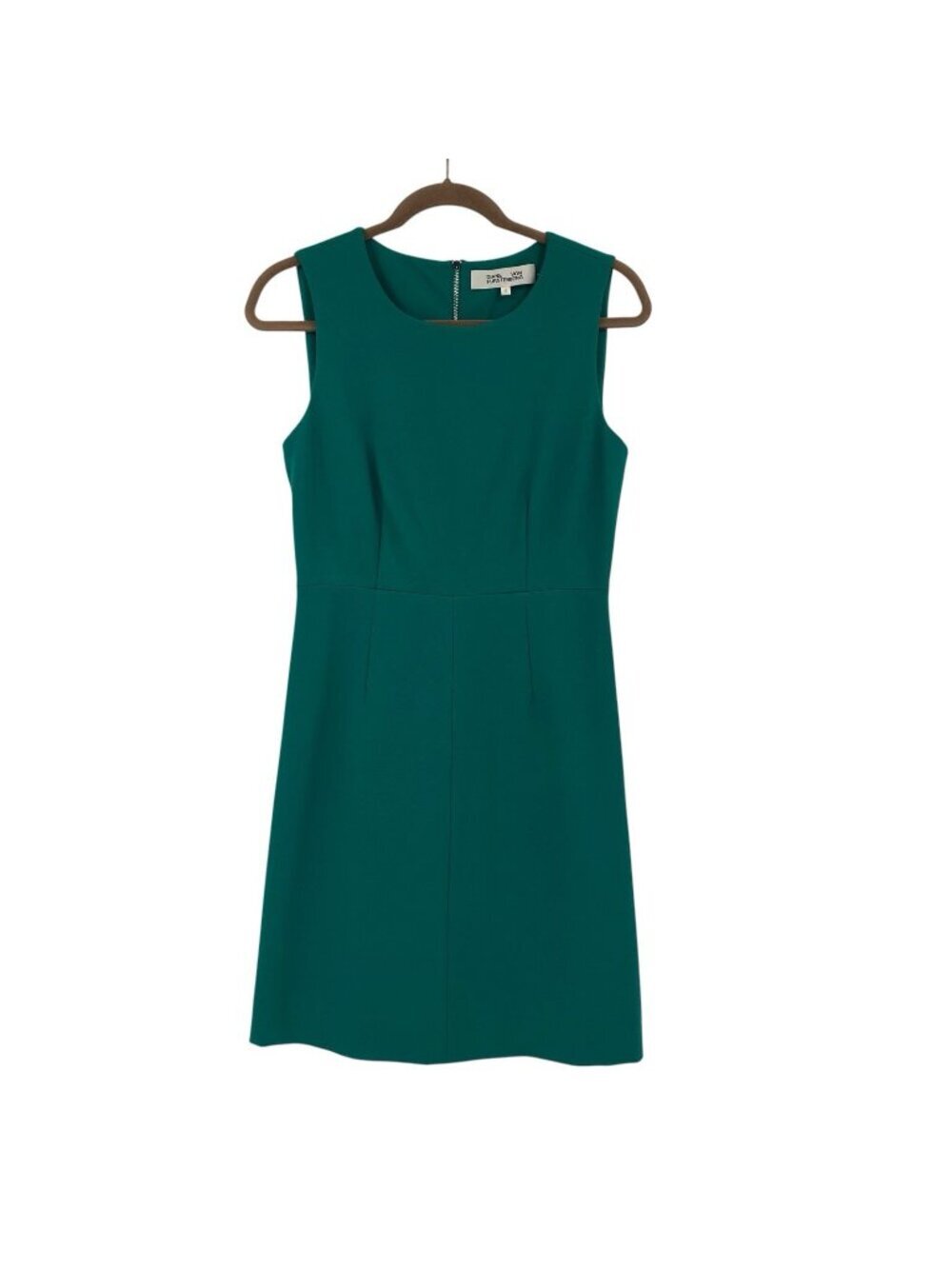 Diane Von Furstenberg Green Sleeveless Sheath Dress Size 4